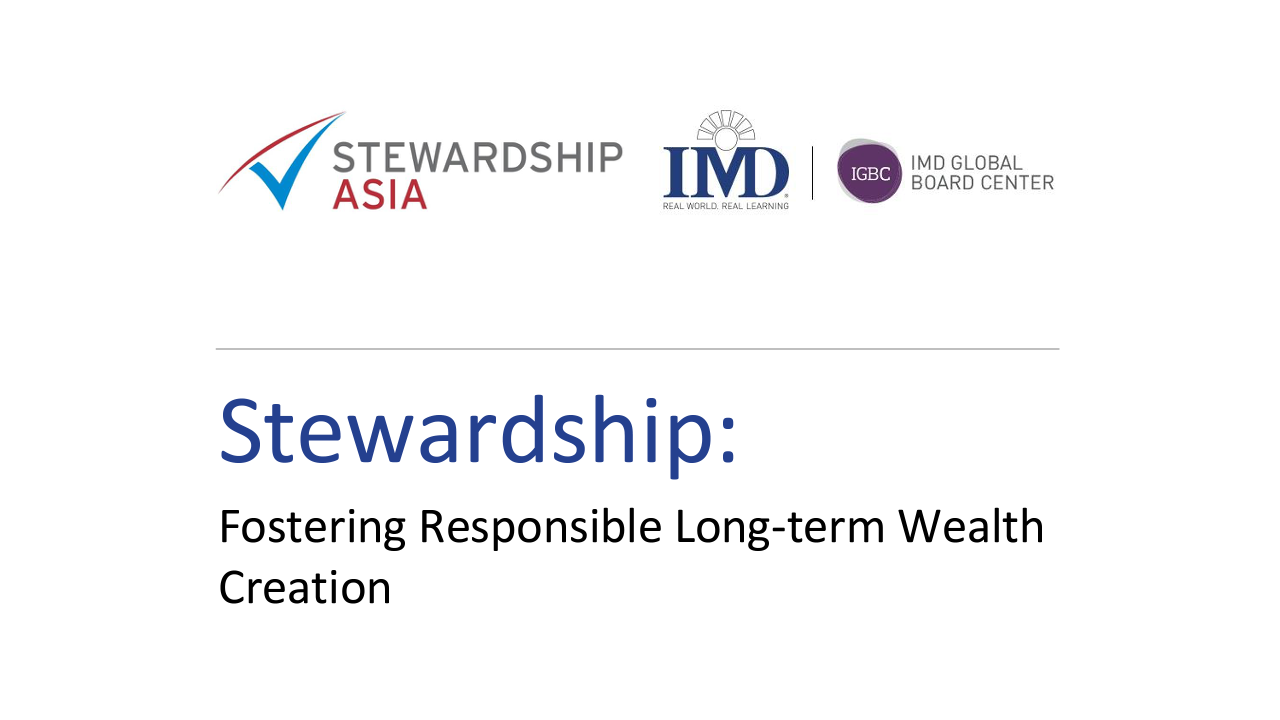 Stewardship: Fostering responsible long-term wealth creation